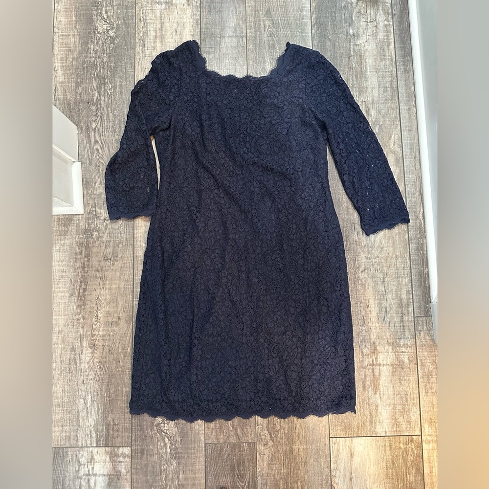 Adrianna Papell Lace shirt dress worn 2x gorgeous dress size 16